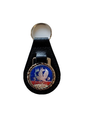 Black leather keyring fob - black, keyring/