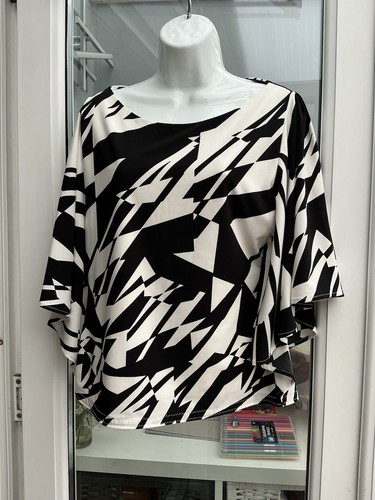 Black white abstract bat - white,