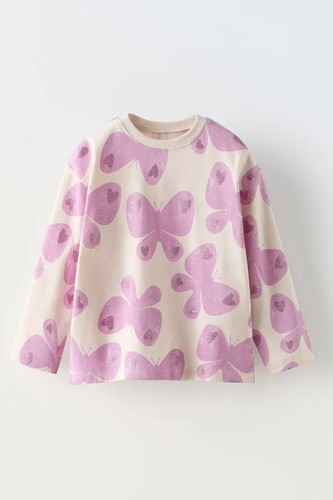 Zara pink sparkly butterfly - zara,