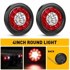 2X 4" Round LED Stop/Tail Light Outer Turn/tail Brake/Reverse Rear Light Kit Car