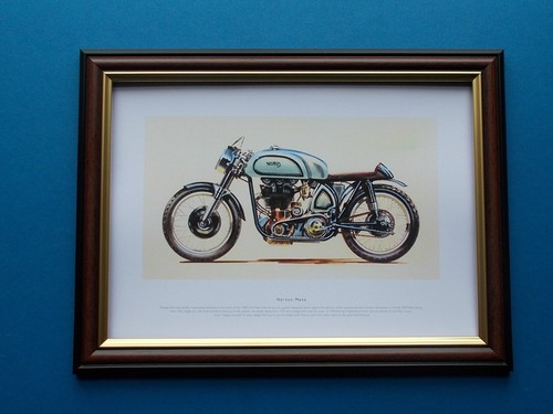 Motorbike print framed - print,