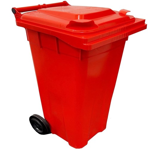 Red wheelie bin 240l - wheelie,