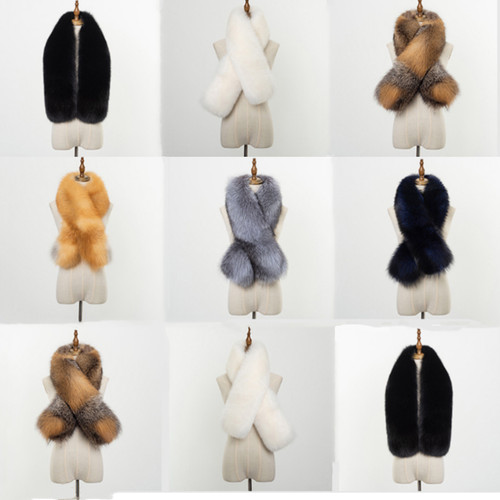 100 fox fur scarf - fox,