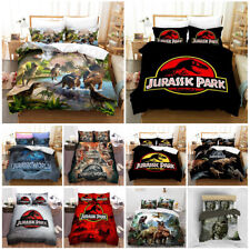 Jurassic Park Dinosaurs World Kids Quilt Duvet Donna Cover Bed Set Single Double