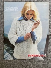 Vintage Pingouin crochet Pattern no. 7667 women’s tshaped top 32-36