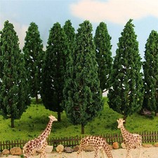 10 Model Pine Trees 16cm High For Scale Railway Scenery Layout Wargame Decor