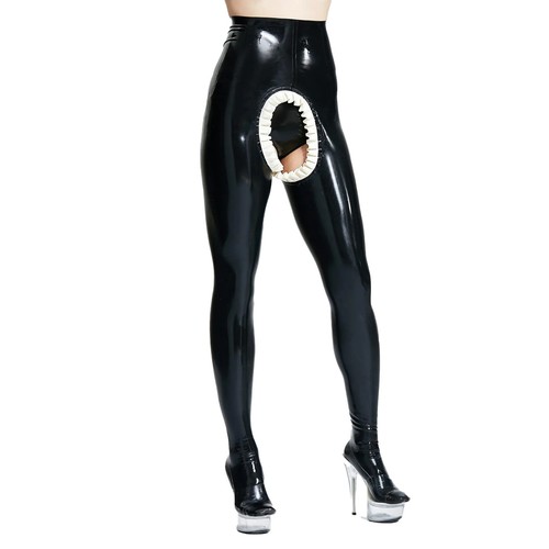 Latex pants open - latex,