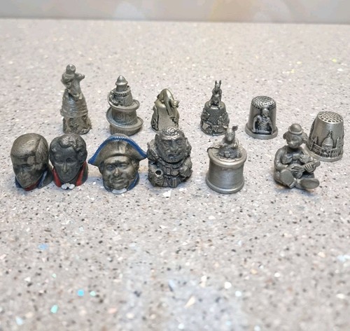 Vintage themed pewter - vintage, thimbles