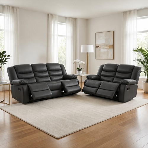 Roma leather recliner sofa 2 - recliner, 3+2