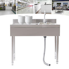 Commercial Sink Stainless Steel Kitchen Prep Table Utility Sink With 360° Faucet