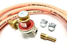 LPG Cylinder Propane Gas Adjustable Regulator 0-4 bar - Nozzle and 2 mtr Hose