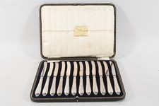 Q37B19- 12pc Silver Plated Butter Knife in Case