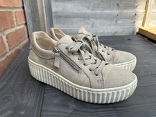 Gabor Wisdom Womens Classic Linen Nubuck Sneakers Size 5 Uk