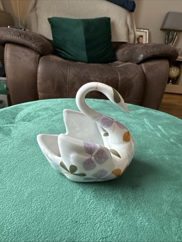 Vintage swan trinket dish - vintage,