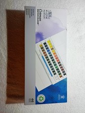 Brand New Winsor & Newton Cotman Watercolour Studio Set 46pcs Half Pan w/ Brush