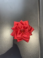 New Red Juvenile Ballroom Latin Dance Satin Hair Hair Flower