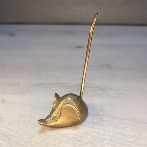 Vintage mcm brass mouse - vintage,