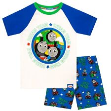 Boys Thomas The Tank Engine Pyjamas Pyjama Set Nightwear Short Sleeve Top Shorts