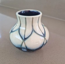 Moorcroft Indigo Squat Vase