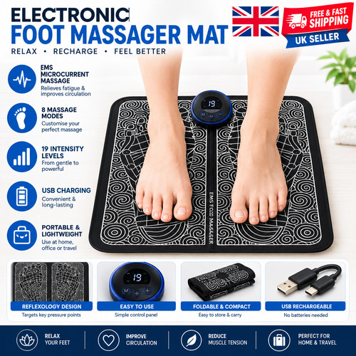 Ems foot massager mat electric - massager,