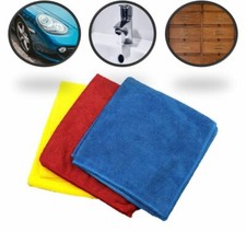 3pk Large Microfibre Cleaning Cloths Soft Absorbent Duster Drying Towels