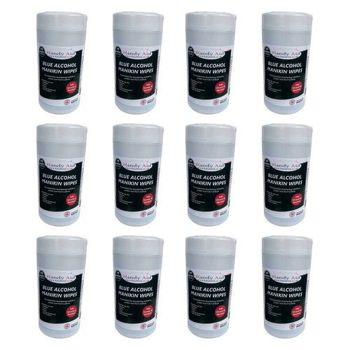 Manikin wipes blue alcohol - wipes,
