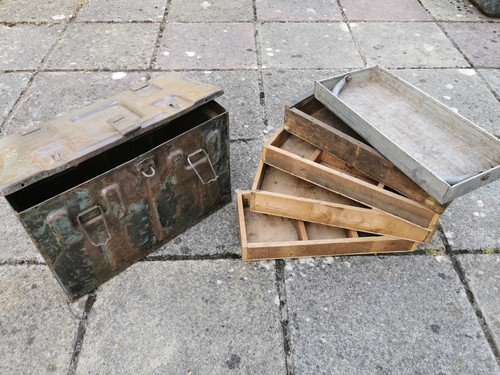 Ww2 ammo box steel can - ammo,