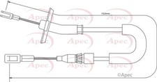 APEC Rear Left Brake Cable for