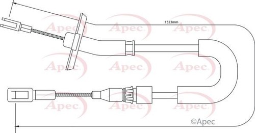 Apec rear left brake - apec, cable
