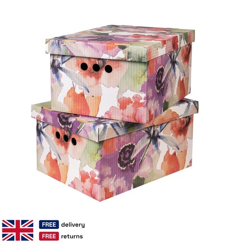 Floral cardboard box set - box,