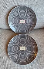 Jeff banks Pour La Maison Grey Ribbed Plates Pair NEW 20cm