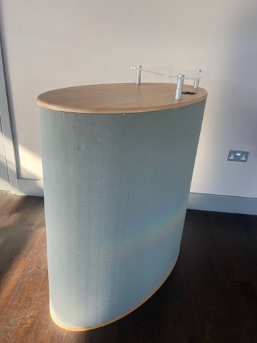Compact teal reception desk - teal,