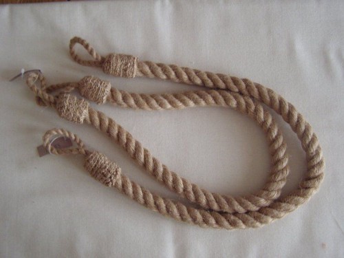 Jute hessian rope tiebacks - jute,