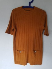 LONG DUNGAREE DRESS SIZE 10 by