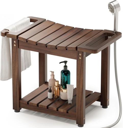 Teak shower bench - teak,
