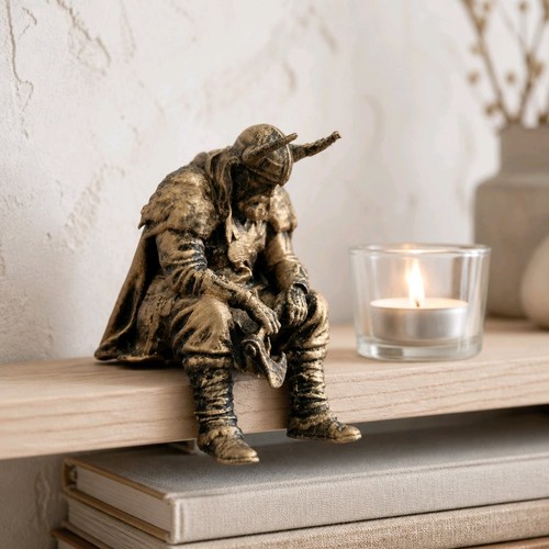 Sad viking sitting ledge - sad, on