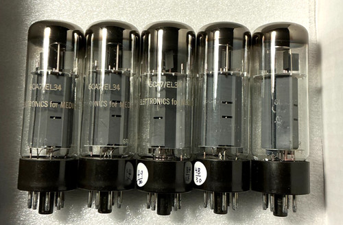 Five mullard el34 6ca7 - five, labeled