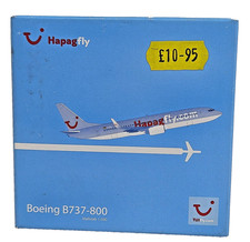 Hapagfly Boeing No. 737-800 Herpa Wings Scale 1:500 Diecast Model Airplane Boxed