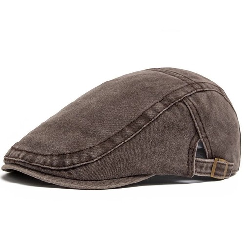 Men vintage denim newsboy cap - vintage,