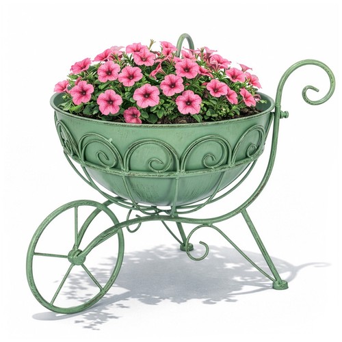 Vintage metal wheelbarrow - metal,