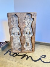 Antique hand carved Dutch speculaas wooden mold for 9.5" x 5.5" for cookies
