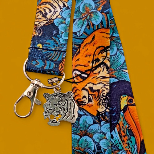 Tropical jungle lanyard tiger - tropical,