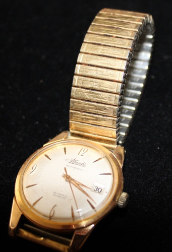 Vtg atlantic wristwatch - atlantic,, gold
