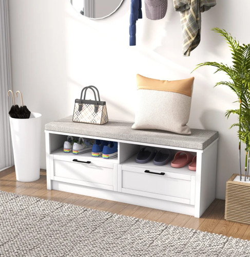 White shoe bench modern - white,