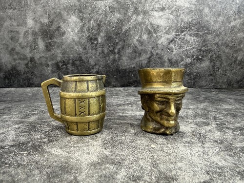 Miniature toby jug brass - jug, and