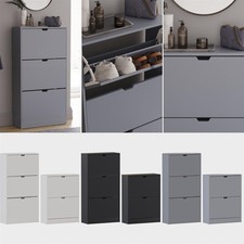 Shoe Rack Shoes Storage Cabinet Wooden Cupboard 2 3 Drawer Organiser 100% FSC