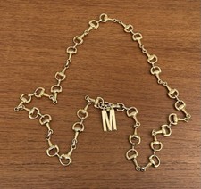 VTG 80s Moschino M Gold tone