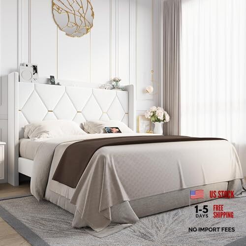 Velvet upholstered bed frame - ,