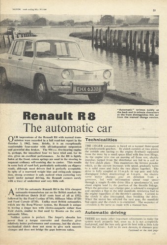 Renault automatic - 8, r8