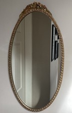 Ornate Vintage Oval Wall Mirror Astonea Cast Gold Frame Rococo Style